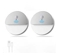MEVZHH Wallps,2 Pieces Wall Light Indoor Led Rechargeable Night Light with Switch Motion Detector USB Rechargeable Wallp Cordless Without Drillisconce Sensor for The Rod
