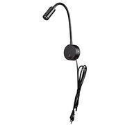MEVZHH Wallps,3W Plug in Spotlights, Wall Lights Indoor Bedside Readilight, Ledp with On/Off Switch, Wall Mountps for Bedroom Office Workbench Studio - Black/White Light
