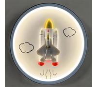 MEVZHH Wallps,Cute Modern White Led Wallp for Girls' and Boys' Rooms, Mounted Light Fixture for Nursery, Bedside, Baby (25(Dia) Astronaut)/25(Dia)/Rocket