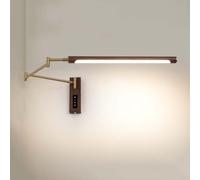 MEVZHH Wallps,Indoor Wallp Led 24W 3 Color Temperature Wood Look Wall Light with Switch Adjustable Swivel Arm 51Cm Lowall Lightidimmablemalist Bedsidep for Bedroom