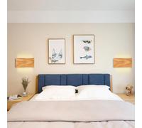 MEVZHH Wallps,Japanese Style Handmade Indoor Wall Lights Ledmalist Wood Wallp Wall Lightifixtures 3 Colours Warm White Natural Light for Liviroom Bedroom/2 Pieces a
