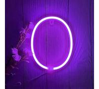 MEVZHH Wallps,Led DIY Neon Light 0-9 Light up Numbers 26 Alphabet Neonp Battery/USB Powered,P Wall Decoration, Number/Letter Illuminated Sign Neon Lights/Purple/0