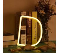 MEVZHH Wallps,Led DIY Neon Light 0-9 Light up Numbers 26 Alphabet Neonp Battery/USB Powered,P Wall Decoration, Number/Letter Illuminated Sign Neon Lights/Warm Light/D