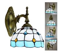 MEVZHH Wallps,Style Wallp & Sconces, 1-Light,Stained Glass Shade Wall Light Fixtures, Modern Night Light for Bedroom Liviroom Hallway Bathroom Nightstandps
