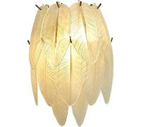 MEVZHH Wallps,Wall Light Sconce with 11Pcs Glass Feather Shade Fitting, Modern Home Indoor Wall Lights Forfor Bedroom Bedside Liviroom Hallway Foyer