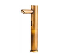 MEVZHH Water-Tap,Automatic Sensor Bathroom Faucet Single Lever Mixer Sink Infrared Electronic Tap Wash Basin Taps Water Hot and Cold Faucets,Battery Operated, High Spout, Antbrass Br
