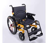 MEVZHH Wheelchairs,Deluxe Wheelchair Foldipower Wheelchair Lightweight Elderly Disabled Four-Wheel Automaticligent Powerful Dual Motor Wheelchair