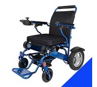 MEVZHH Wheelchairs,Open/Fold in 1 Second Now. The Lightest & Most Compact Power Chair in The World Silla Electrica Wheelchair/Blue