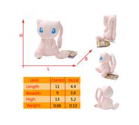 (Mew H style) Pokemon Mew Plush Doll Blue Black Mew Stuffed Pelu