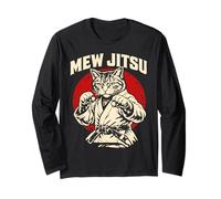 Mew Jitsu Brazilian Jiu Jitsu Martial Arts Cat Lover Long Sleeve T-Shirt