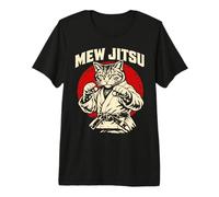 Mew Jitsu Brazilian Jiu Jitsu Martial Arts Cat Lover Premium T-Shirt
