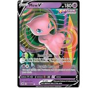 Mew V 113/264 Ultra-Rare Rare Pokemon Card (SWSH Fusion Strike) + 1x TitanCards® Toploader