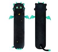 Mewaii 36in Long Cat Plush Pillows Stuffed Animals Squishy Pillows - Plushie Cute Big Green Eyes Sleeping Hugging Plush Pillow Soft Toys for Kids(Black)