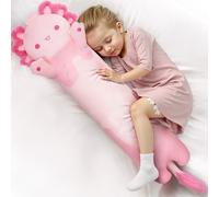 Mewaii 44in Long Pink Axolotl Plush Pillows Stuffed Animals Squishy Pillows - Cute Axolotl Plushie Sleeping Hugging Plush Pillow Soft Toys for Kids