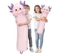 Mewaii 44in Long Plush Axolotl Body Pillows Stuffed Animals Plushie Pillows - Cute Axolotl Plushies Sleeping Hugging Pillow Toys for Kids(Purple)