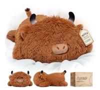 Mewaii Cute Cow Plush Pillow, Kawaii Plushies Highland Cow Stuffed Toys, Squishy Plushies, Cuddle Plush Pillow for Boys & Girls