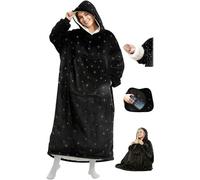Mewaii Extra Long Oversized Wearable Blanket Hoodie, Super Soft Warm Cozy Flannel Sherpa Hooded Sweatshirt with Giant Pocket, Gifts for Women Men Teens