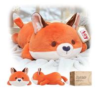 Mewaii Fox Plush Cute Plushies, Ultra-Soft, 33cm (13in) | Cuddle-Friendly Shape, Machine Washable, Desk Display, Desk Decor, Gifts For Kids & Fox Lovers