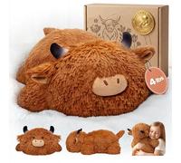 Mewaii Mom's Choice Award | Weighted Stuffed Animals Highland Cow, 4lbs (1.8kg) Weighted Plush, Weighted Teddy Cow Soft Toy for Comfort, 23 Inch(58 cm) Large Cuddly Gift for Kids & Adults