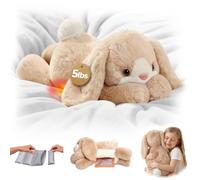 Mewaii Weighted Teddy Bunny Teddy, Heat & Cool, 2.3kg | Adjustable Comfort, Huggable Shape, Microwaveable Removable Inner Pad, Machine-Washable Cover, Gifts For Kids & Adults
