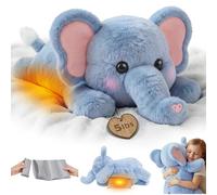 Mewaii Weighted Teddy Elephant Plush, Heat & Cool, 2.3kg (5lb), 58cm | Adjustable Comfort, Huggable Shape, Microwaveable Removable Inner Pad, Machine-Washable Cover, Cosy Gifts For Adults & Kids