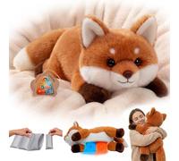 Mewaii Weighted Teddy Fox Plush, Heat & Cool, 2.3kg