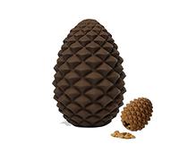Mewajump Heavy Duty Pinecone Durable Natural Rubber Dental Teeth Cleaning Dog Feeder Chew Toy for Large and Medium Dogs- Insert Food or Treats Inside!