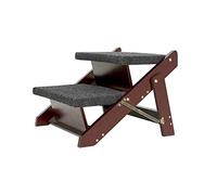 MEWANG Wooden Pet Stairs/Pet Steps - 2-in-1 Foldable Stairs & Ramp for Beds and Cars - Portable Dog/Cat Ladder Up to 110 Pounds