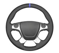 MEWANT Car Steering Wheel Cover for Ford Transit Hand Stitched Synthetic Suede Steering Wheel Wrap