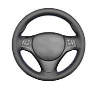 MEWANT Car Steering Wheel Covers Wrap for M Sport M3 E90 E91 E92 E93 E87 E81 E82 E88 X1 E84 DIY Custom Handsewing Black Artificial Leather
