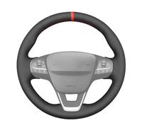 MEWANT DIY Black Faux Leather Steering Wheel Cover for Ford Focus 2018-2020 Fiesta Kuga 2019-2020 Puma Transit 2020