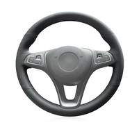 MEWANT DIY Black Faux Leather Steering Wheel Cover for Mercedes Benz W205 C117 C218 W213 X156 X253 W166 X166 W447 W470