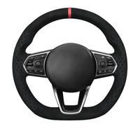 MEWANT DIY Steering Wheel Cover for Acura MDX A-SPEC 2024 TLX A-SPEC 2024 Made of Black Smooth Hexagon Embossed Athsuede