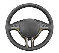 MEWANT DIY Stitched 3D Style Steering Wheel Cover Wrap for 3 Series E46/5 2000-2006/5 Series E39 2000-2003/X5 E53 1999-2003/Z3 E36/7/8 2000-2002