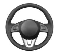 MEWANT Hand Sewn 3D Style Car Steering Wheel Cover for Mazda 3 2014-2016 Mazda 6 2014-2016 Mazda 2 2015-2017 CX-3 2016-2017 CX-5 2013-2016 for Mazda