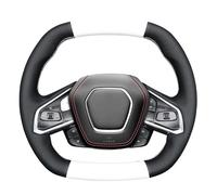 MEWANT Hand Stitch Alcanatra Steering Wheel Cover Wrap for Chevrolet (Chevy) Corvette C8 2020-2024 Steering Wheel Accessories for Chevrolet