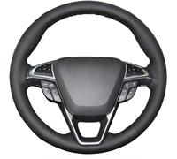 MEWANT Hand Stitched Black Faux Leather Steering Wheel Cover for Ford Mondeo 2014-2020 Edge 2015-2020 Galaxy 2015 S-Max