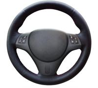 MEWANT Hand Stitched Black Faux Leather Steering Wheel Cover for M3 E90 E91 E92 E93 E87 E81 E82 E88 X1 E84