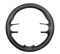 MEWANT Hand-stitched Sewing Black Artificial Leather Comfortable Soft Durable Anti-slip Wrap Steering Wheel Cover for Mini Coupe