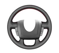 MEWANT Steering Wheel Cover for Peugeot Boxer/for Citroen Jumper/Relay/for Fiat Ducato Hand Sewing Black Faux Leather Microfibre Leather Car Steering Wheel Cover