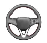 MEWANT Steering Wheel Cover Hand-Stitched Genuine Leather Steering Wheel Wrap for Vauxhall Astra (K) / Corsa (E) / Crossland X/Grandland X/Insignia (CT) B/Karl/Zafira (C)