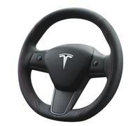 MEWANT Stitch On Steering Wheel Cover for Tesla Model 3 Tesla Model Y | BESPOKE RHD FIT: Precision-engineered for Tesla Model 3/Y (2017-2023). Breathable For Heated Wheels Durable.