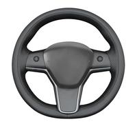 MEWANT Tesla Model 3/Model Y Hand Stitched Steering Wheel Cover for Tesla Model 3 2017-2023 / Model Y 2020-2023 for Tesla Model 3/Y Accessories(3D Style)