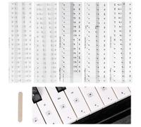 Mewflew Transparent Piano Keyboard Stickers for 36, 54, 61, 76, 88 Keys - Music Notation Guide, Help Learning Positions & Scales - Ideal for Beginners