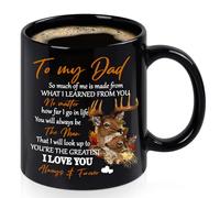 Mewgulfs Dad Deer 330ml Ceramic Mug - I'll Always Be Your Financial Burden - Funny Dad Gifts for Fathers Day, Birthday, Thanksgiving, Christmas