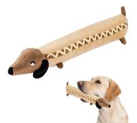 MEWMINGLE Squeaky Plush Dog Toy for Aggressive Chewer, Stuffed Animal Toy with Squeaker, Durable Interactive Puppy Chew Toy for Boredom, tug-of-war, Small Medium Large Breed(13.8” Hot Dog)