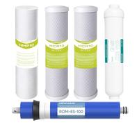 MewMore 5 Stage 100 GPD RO Water Filter Replacement Set, Fit for APEC Reverse Osmosis System (Essence & Ultimate Series), 1/4" Output