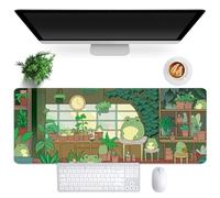 MEWOOCUE® Gaming Mouse Pad for Computer,Large Mouse Pads for Desk Keyboard,Anime Green Cute Frog Desk Mat Laptop,Cute XXL Waterproof Keyboard Pad,Extended Big Non-Slip Rubber Mousepad