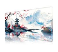 MEWOOCUE® Gaming Mouse Pad for Desk,Large Cherry Blossom Mousepad Laptop,Japanese Anime Mouse Mat,Long XXL Waterproof Keyboard Pads,Big Non-Slip Mousepads for Game Office Home（31.5 x 11.9 in）