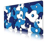 MEWOOCUE® Gaming Mouse Pad for Desk,Large Cute Mousepad Laptop,Japanese Geometric Blue Anime Mouse Mat,Long XXL Waterproof Keyboard Pads,Big Non-Slip Mouse Pads for Game Office Home（31.5 x 15.7 in）